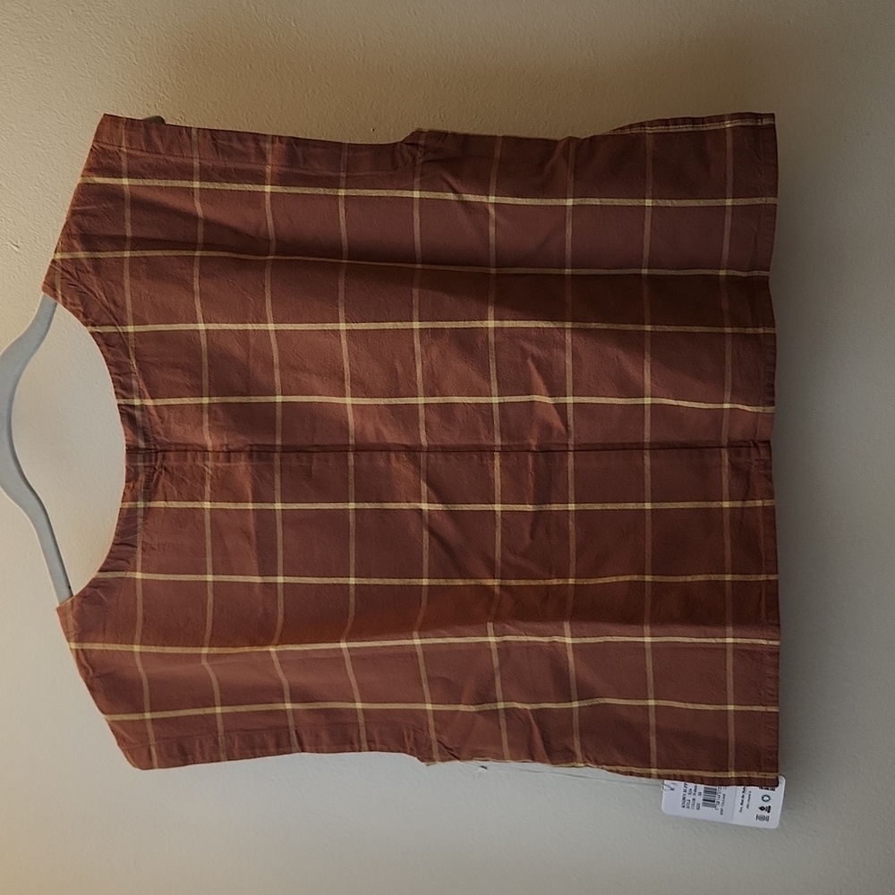 NWT Known Supply Xyla top in Walnut Plaid - XS - Picture 5 of 7